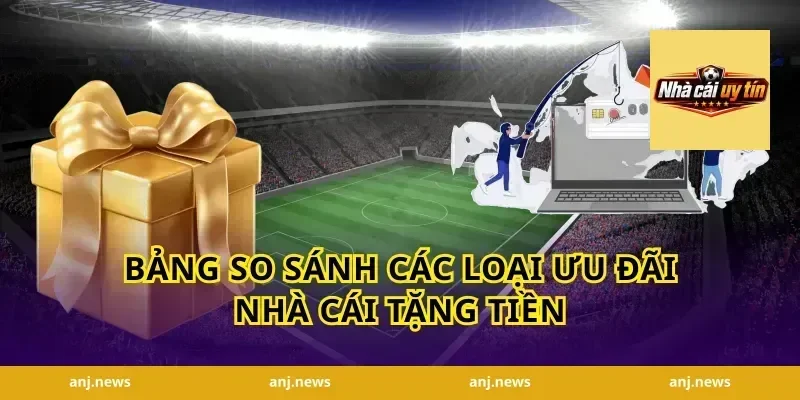Bảng So Sánh Các Loại Ưu Đãi Nhà Cái Tặng Tiền